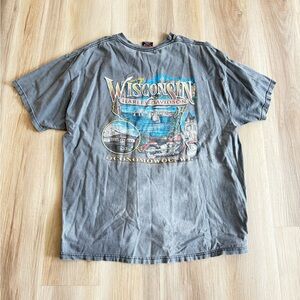 Harley-Davidson Wisconsin Graphic Tee in Gray